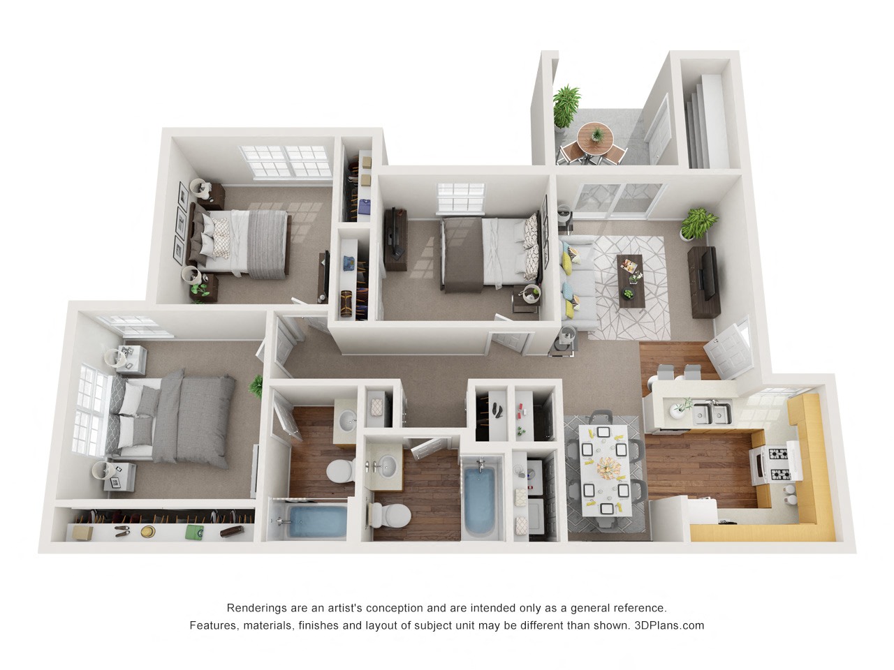 Three Bedroom/Two Bathroom